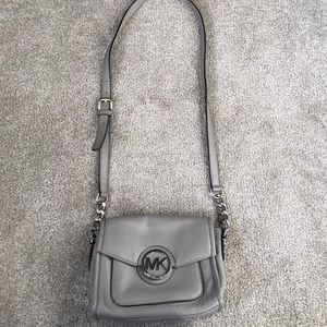 Michael Kors gray crossbody bag